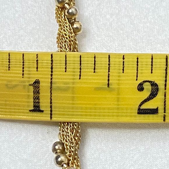 Avon Choker Necklace Gold Tone Twisted Chains And Beads - Picture 6 of 6